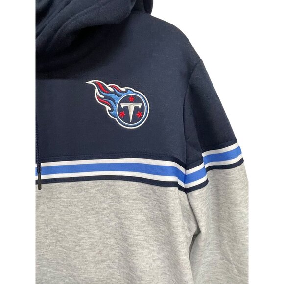 NFL Team Apparel Tennessee Titans Hoodie Pullover Sweatshirt XL Navy Gray - Picture 2 of 5
